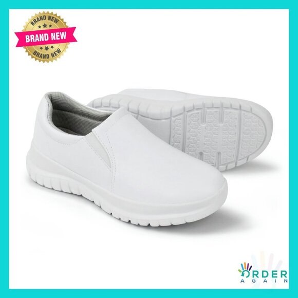 Shoes - Slip On Water Resistant Work Shoes Lightweight Slip Resistant Professional